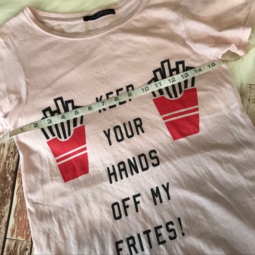 Wildfox T-Shirt Pink Keep Your Hands Off My Frites
Size XS - Picture 4 of 9